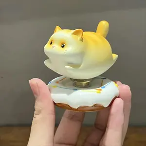 Adorable Rotating Lucky Cat Figurine, Ceramic Maneki Neko Decoration, Bring Wealth, Luck and Prosperity, Perfect New Year Gift
