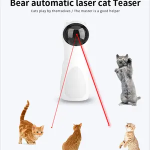 Bear Automatic Laser Cat Toy, Laser Pointer, Smart Cat Toy Infrared Dot Light, Electric Rotating Cat Teaser, Dual Power (aa Batteries + USB)