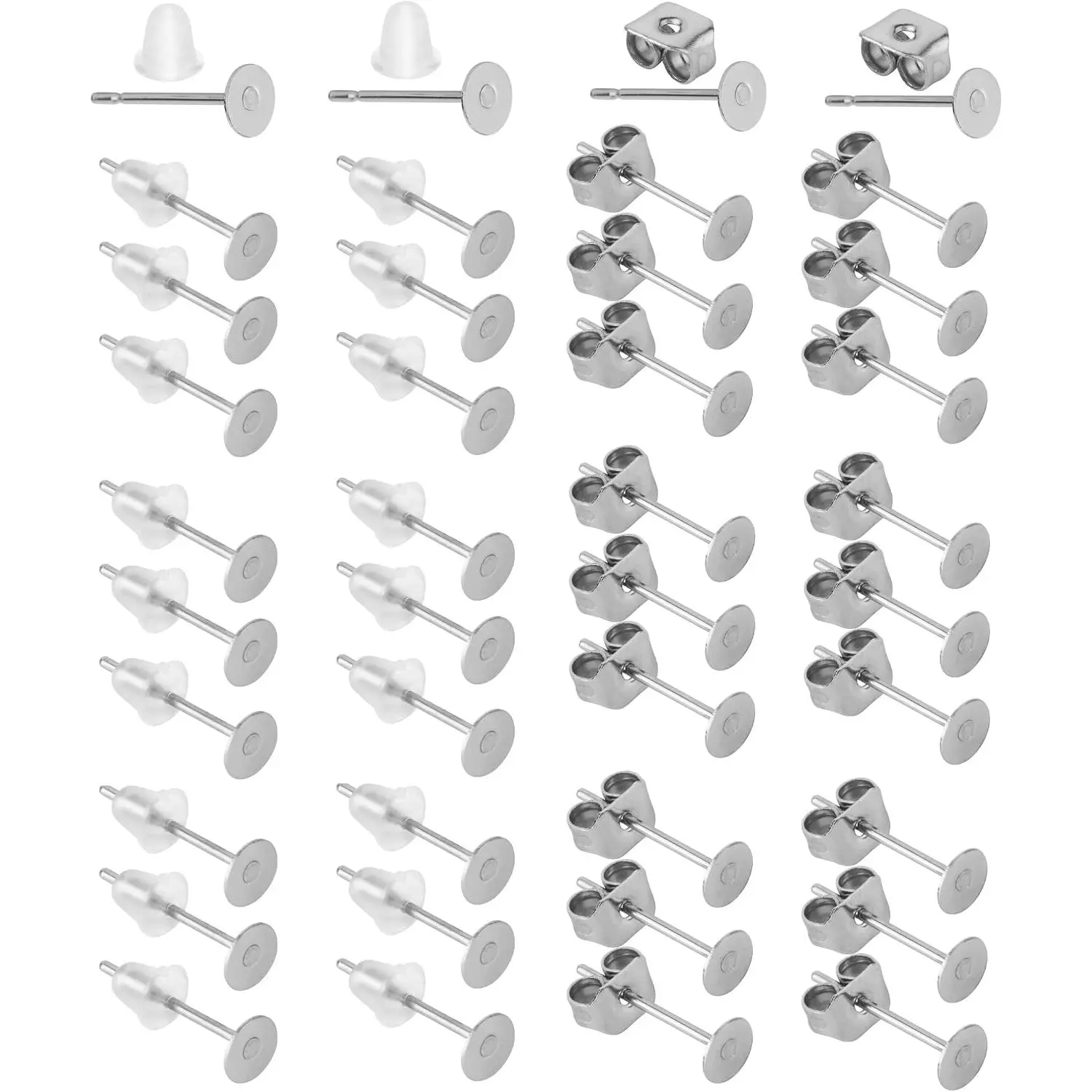 - Earring Posts, 300 count, , Earring Studs for  Making
