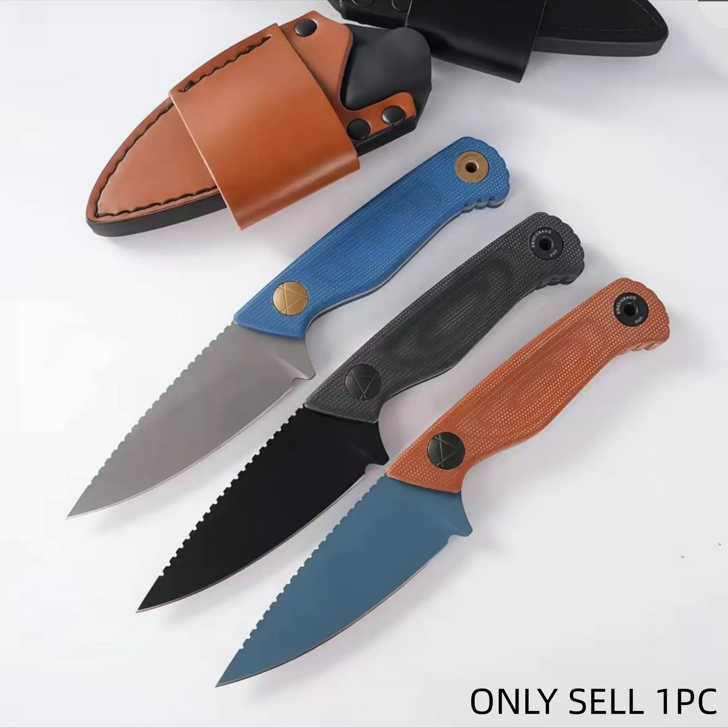 1pc 203 Straight Knife, High-Quality Edc Folding Knife, Pocket Knife, Fruit Knife, Dinner Knife, Ideal for Picnics, Fishing, Travel, Lightweight Design, Men's Gift