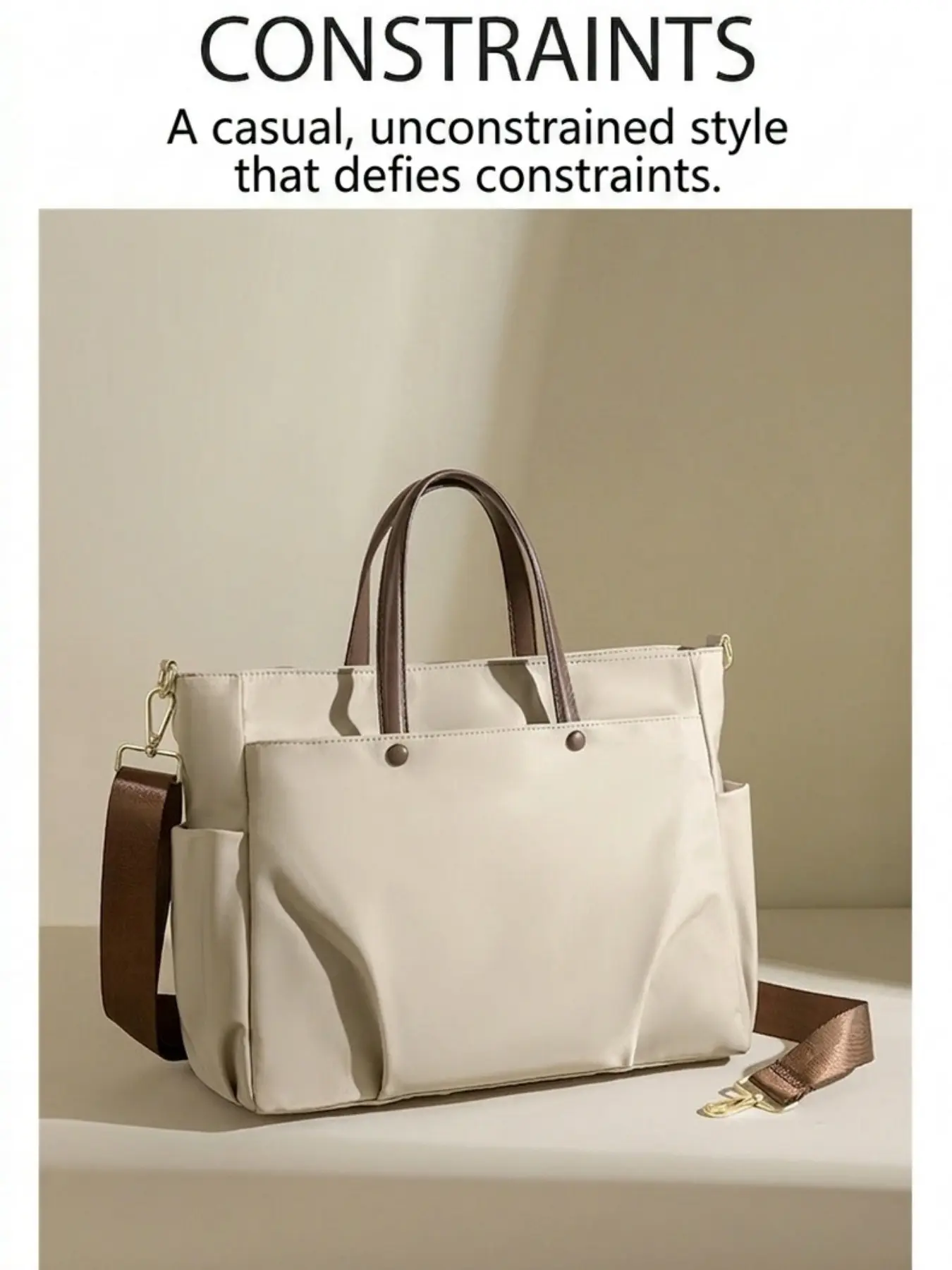Women's Laptop Bag, Single Shoulder Handbag, Large Capacity Briefcase, Crossbody Totem Inner Pouch, Stylish and Functional Design, Work Laptop Bag