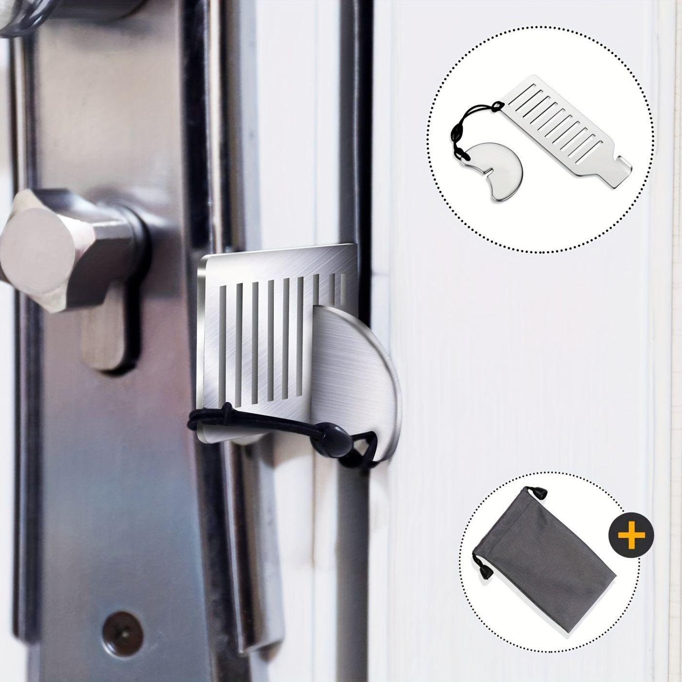Portable Door Lock, Easy to Use & Durable Door Locks, Door Hardware, Wide Application Security Device for Travel & Home
