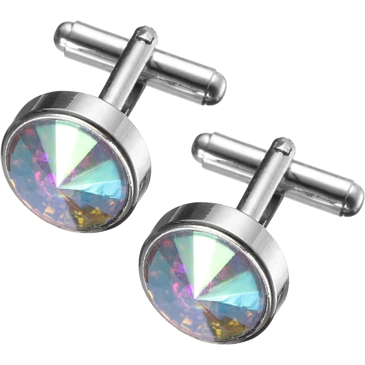 Cufflinks, Copper Round Cuff Links for Men Business | for Men Business Groom Wedding Party Birthday