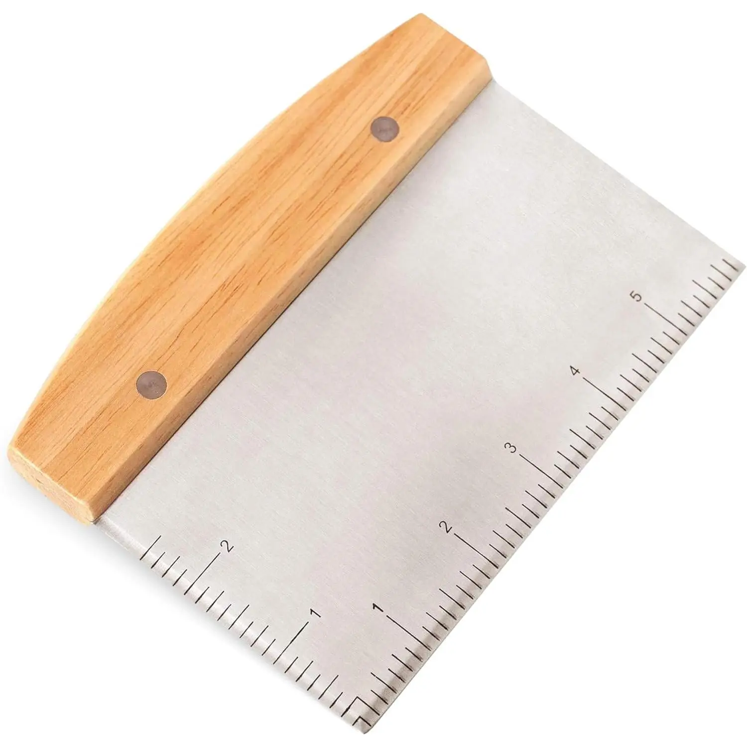 Dough  for Bread and Pizza Dough - Stainless Steel Metal Griddle Scraper  - Multipurpose Bench Scraper Kitchen Utensil for Flat Top Griddle - Commercial Quality