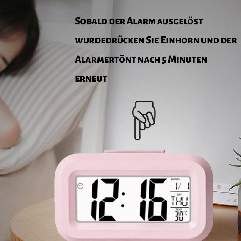 1 piece new style student alarm clock, electronic clock, smart desk multi-functional clock with night light, temperature, calendar, kitchen timer, Desktop electronic clock