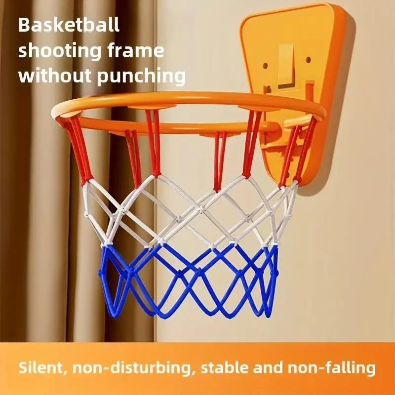 No Drill Foldable Wall Mounted Basketball Hoop, Silent Basketball Frame for Indoor Leisure, Ideal Gift for Basketball Lovers