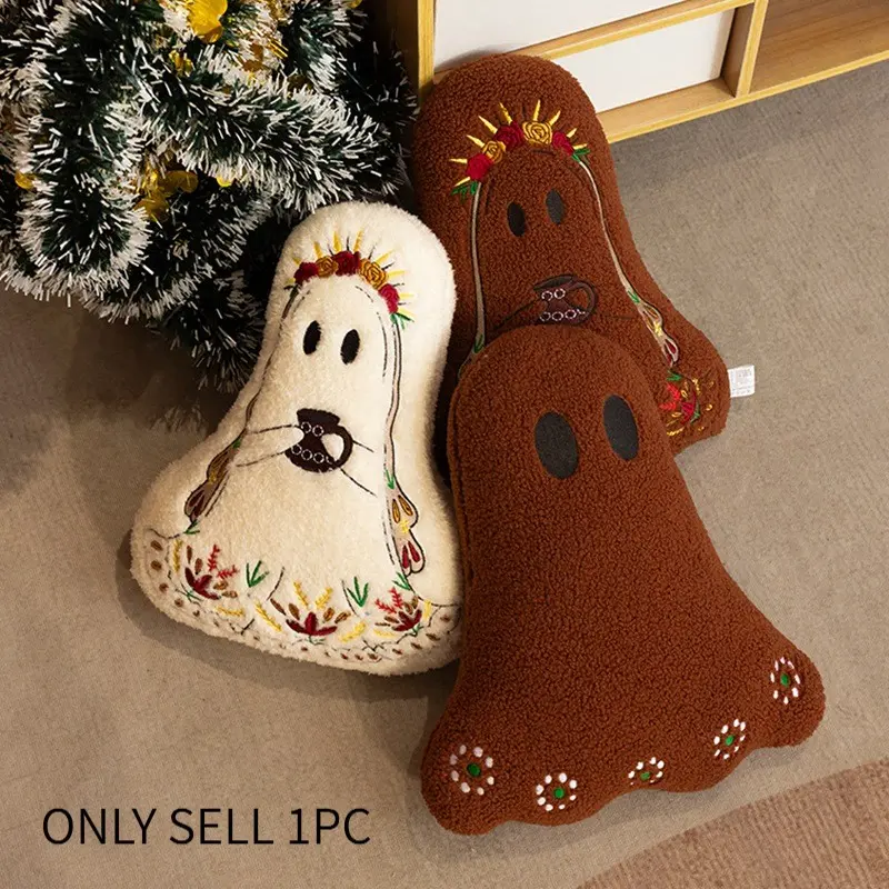 Halloween Ghost Pillow, Soft Sleep Cushion, Sofa Bed Decor, Halloween Theme, Comfortable Lounge Pillow, Perfect for Festive Season, Soft Cushions
