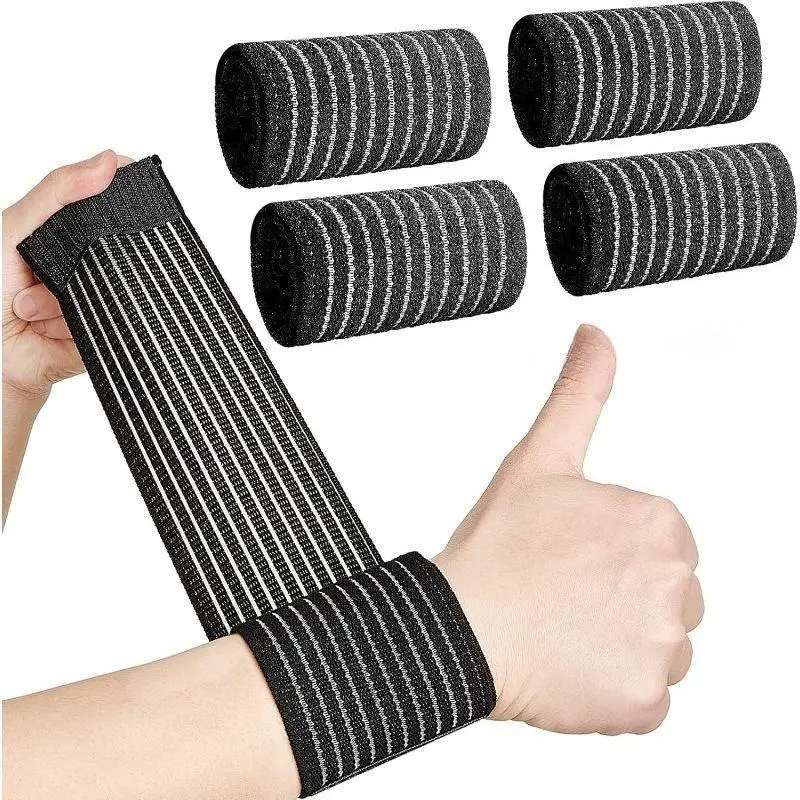 4-Pack Adjustable Wrist Wraps for Men & Women, Breathable Compression Support for Weightlifting, Tennis & Carpal Tunnel Relief, Pain Relief, Gym Training, Typing, Friends, Female, Elastic Wristbands, Compression Wristband, Activity Wristband