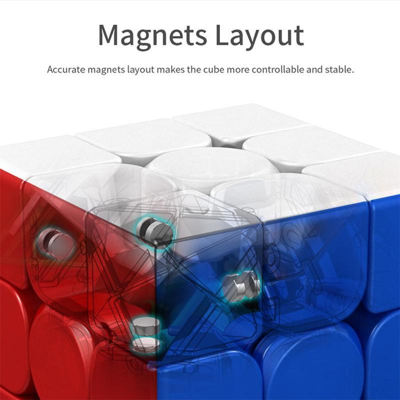 Magnetic Speed Cube, Adjustable Lightweight Digital Cube Puzzle Toys, Speed Cube Puzzle, Portable Brain Teaser Toy, Ideal Gift for Teenagers