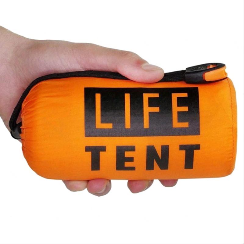 Portable Tent, Waterproof Rainproof Folding Tent with Whistle & Paracord for Outdoor Camping Hiking, Valentine's Day Gift
