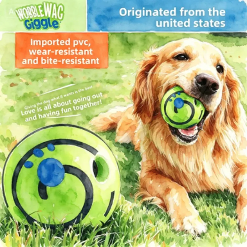 Durable Dog Chew Toy Ball for Small Medium Large Dogs, No Battery Interactive Training Puzzle, Energy-Boosting Fun Without Batteries