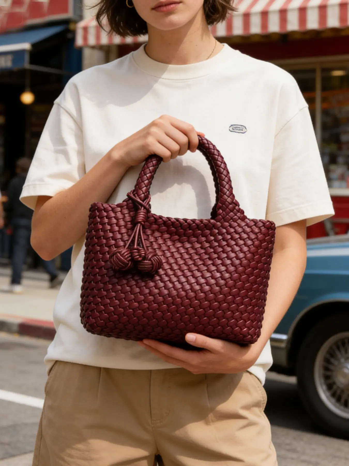 New Handwoven Soft Leather Crossbody Shoulder Bag, Everyday Bags, Commuter Casual Single Strap Tote, Fashionable Gift for Girlfriend