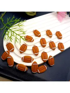 18Pcs Sports Rugby Resin Charms, DIY Epoxy Patches for Phone Cases, Car Cups, Storage Boxes and Jewelry Accessories