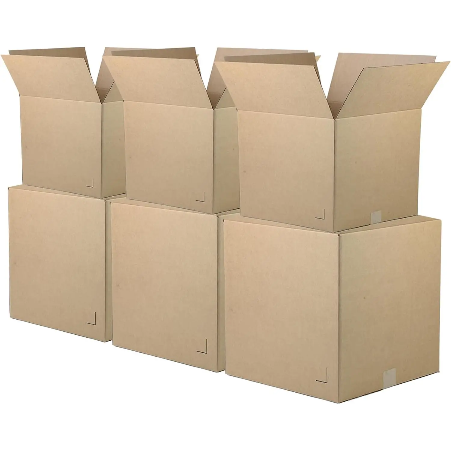 Small Moving Boxes 10-Pack - 15x10x10 in Brown/Kraft Corrugated Cardboard Organiser for Home Use - Durable, Eco-Friendly, Recyclable, Made in the USA