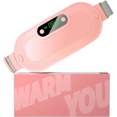 Multifunctional Heating Pad - Graphene Cordless Rechargeable USB-Charge Waist Belt for Back Pain, Menstrual Pain Relief, 3 Heat Levels, 4 Massage Modes, LED Display, Silent Operation, 2200mAh, Portable, Gift Boxed (Sports & Outdoor Fitness Massage Belt)