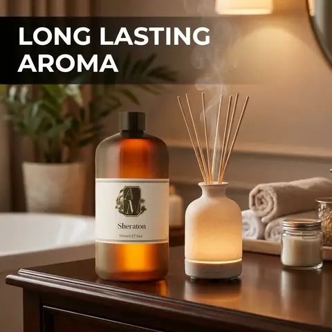 500ML Water-Based Household Scented Essential Oil, Aromatherapy Refill Liquid, No Fire Aromatherapy Refill, 15% Fragrance Concentration, Aromatic Scent, Scented Oils, Scent Diffuser Oil, Aromatherapy Home Fragrances