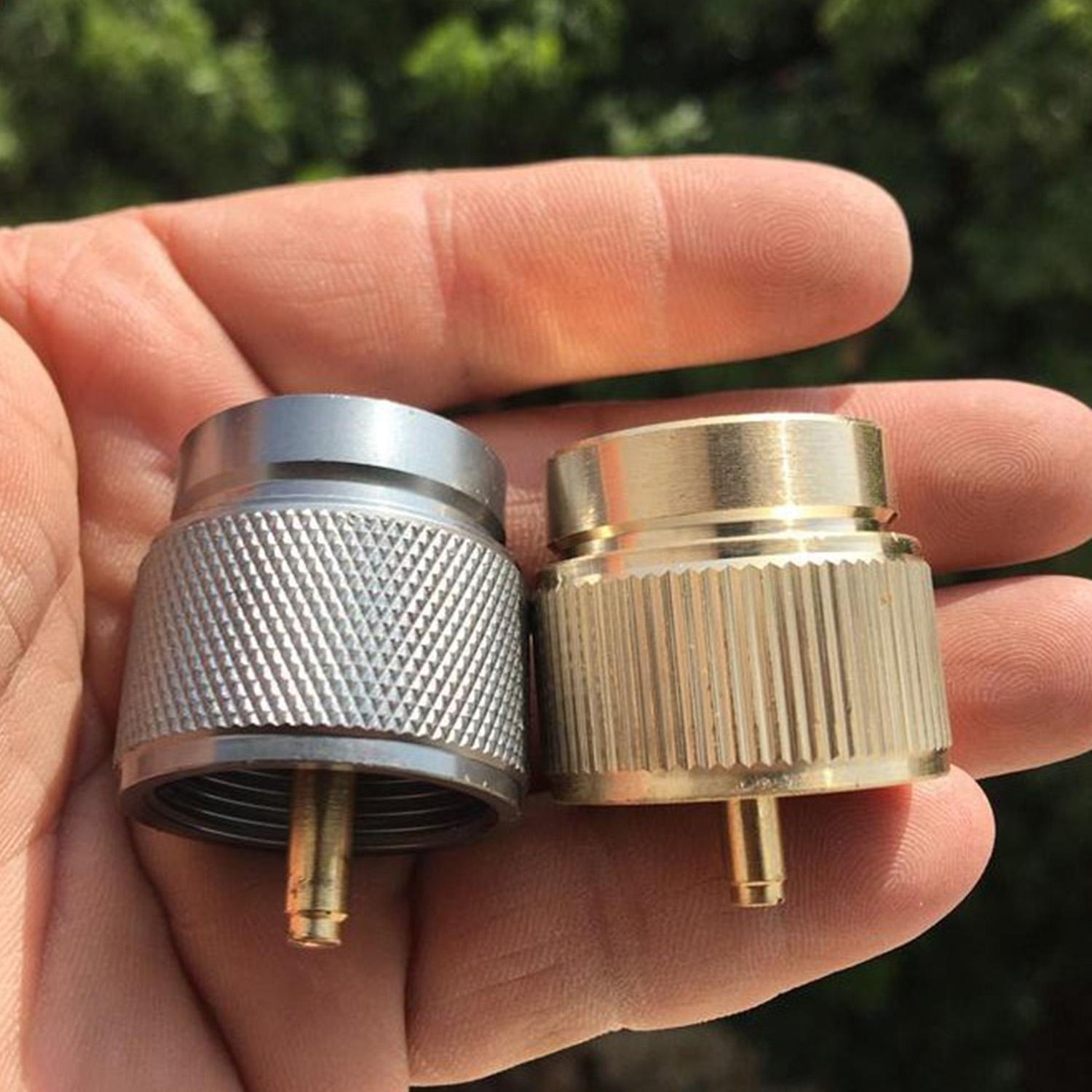 Flat Gas Tank Outdoor Stove Head Connection Port Converter, Propane Adapter, Solid Gas Mapp Adapter, Garden Tool Accessories