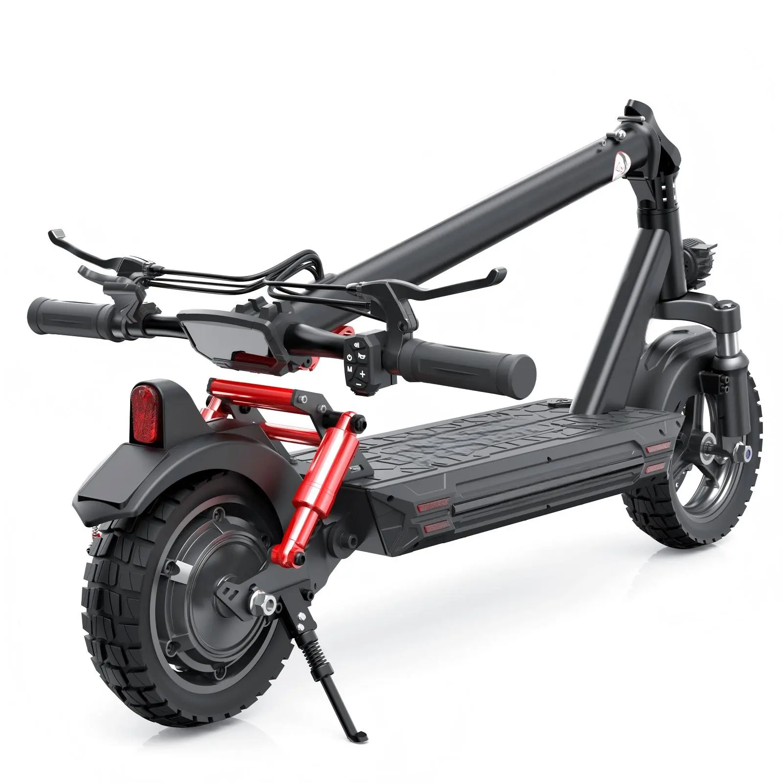 T1 Off Road Electric Scooter for Adults, 800W Brushless Motor 28 MPH All Terrain E Scooter, 28 Miles Long Range 48V 10.4Ah Battery, Front & Rear Hydraulic Swingarm Suspension, 10 Inch Pneumatic Off-Road Tires, Dual 120mm Disc Brake with EABS