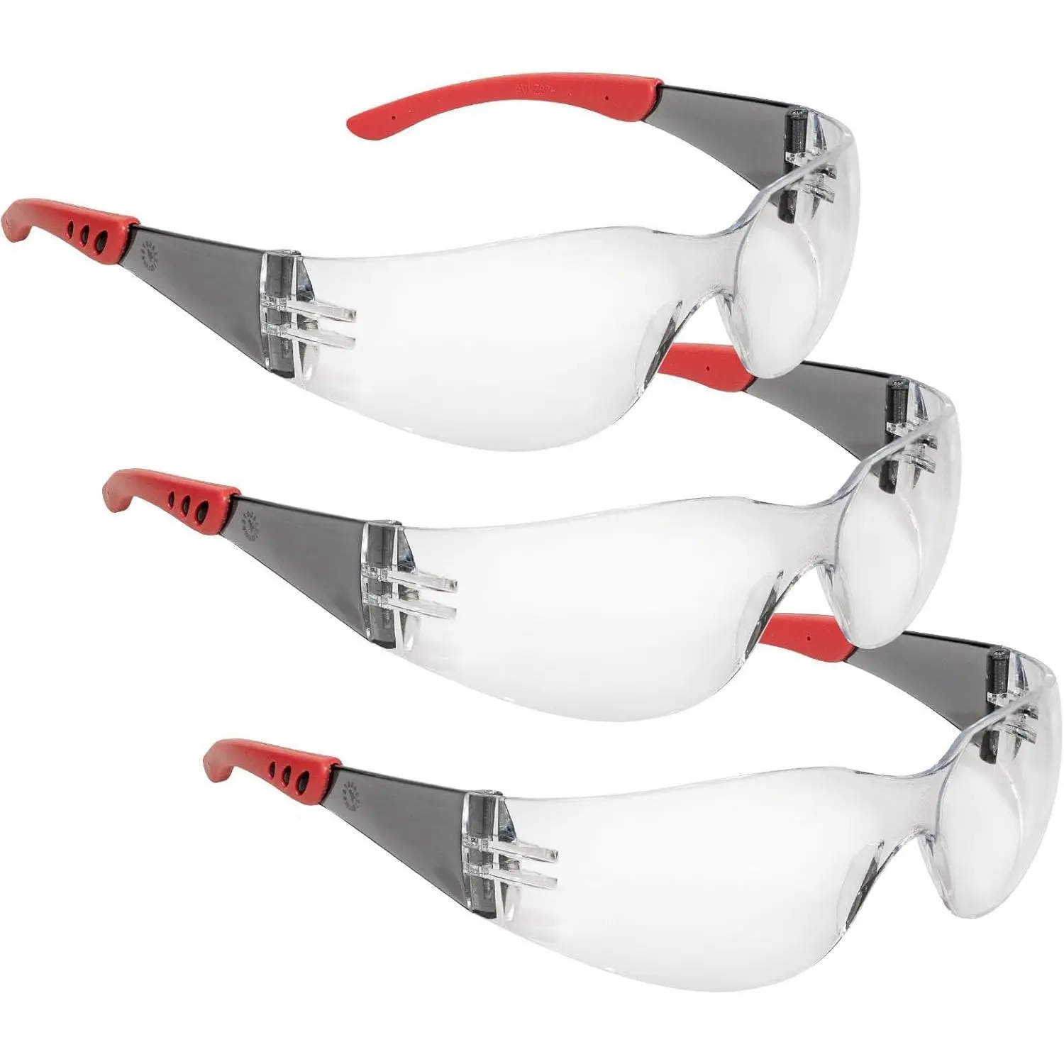 3 Pack Anti-fog Clear Safety Glassess with ANSI Z87.1 Standard for Construction Laboratory Shooting