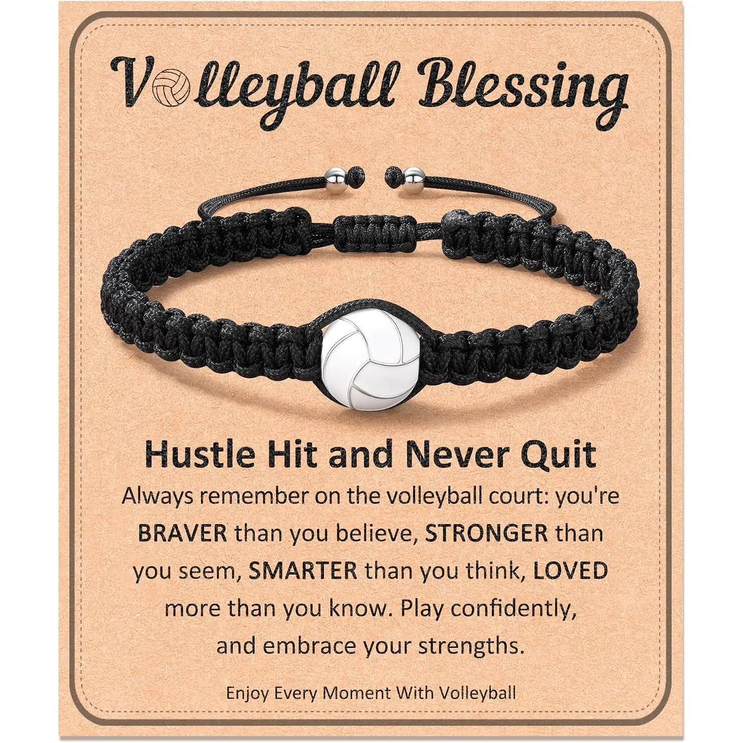 Baseball Football Soccer Gifts, Adjustable Braided Baseball Bracelets for Teen Ideas with Message  Card