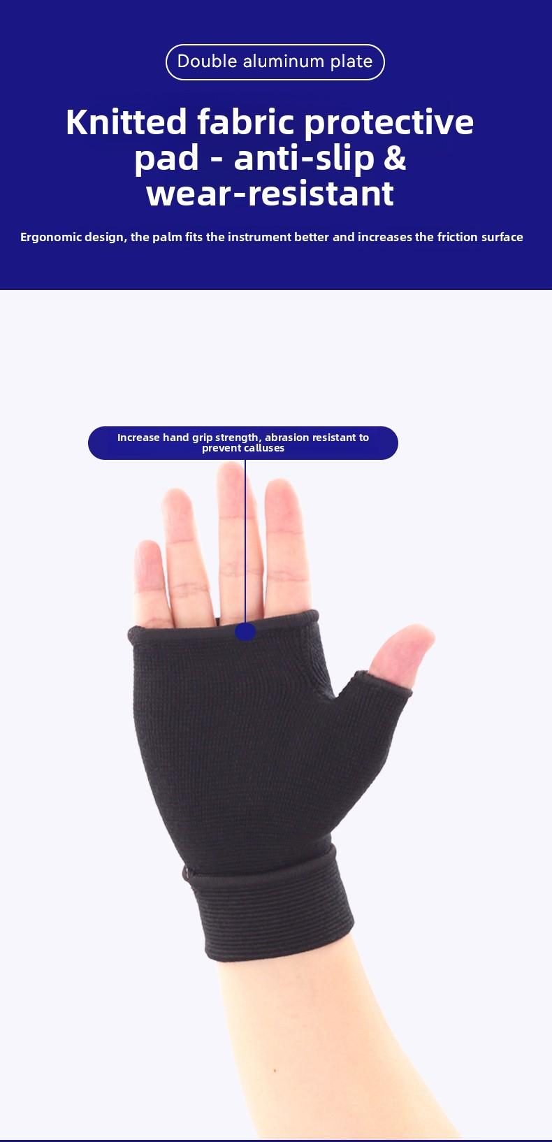 Outdoor mountaineering sun protection half-finger gloves men's and women's cycling fitness non-slip gloves yoga sports protection