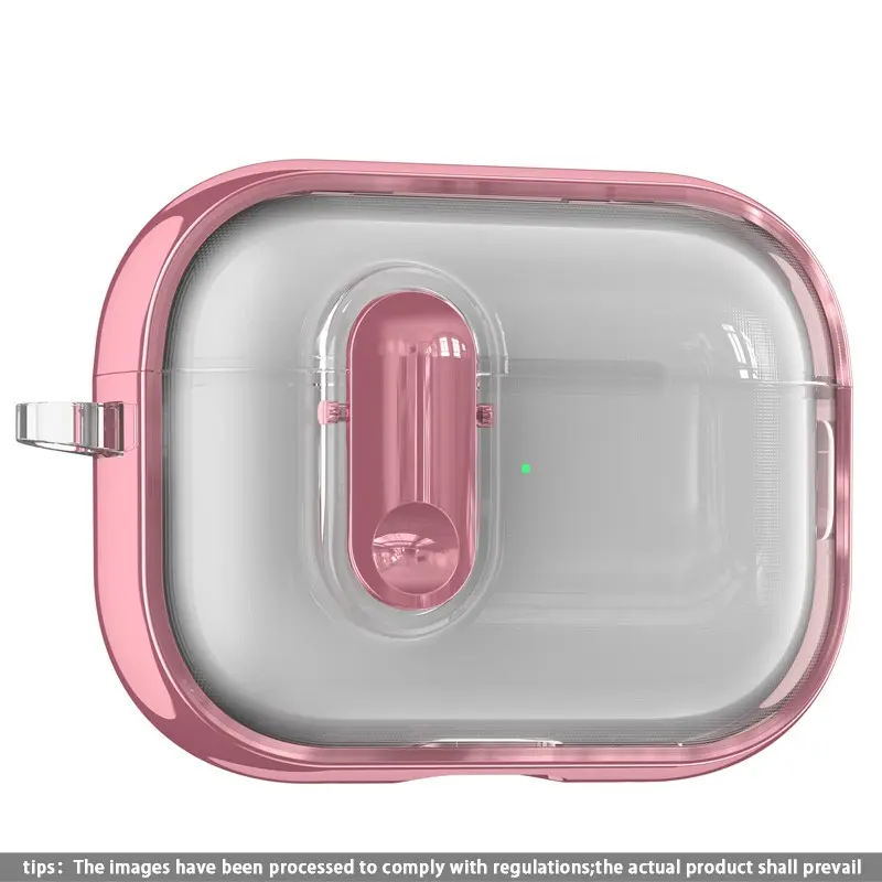 Transparent New Snap Button Anti-Drop Earphone Case, Compatible with AirPods Pro3, AirPods 4, AirPods Pro2, Protective Case