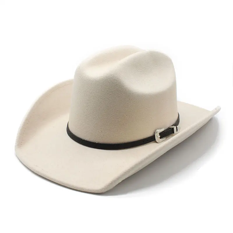 Classic Western Style Cowboy Hat, Thermal and Windproof Breathable Sun Hat for Men and Women, Uv Prevention, Felt, Beach, Wide-Brim Western Hats