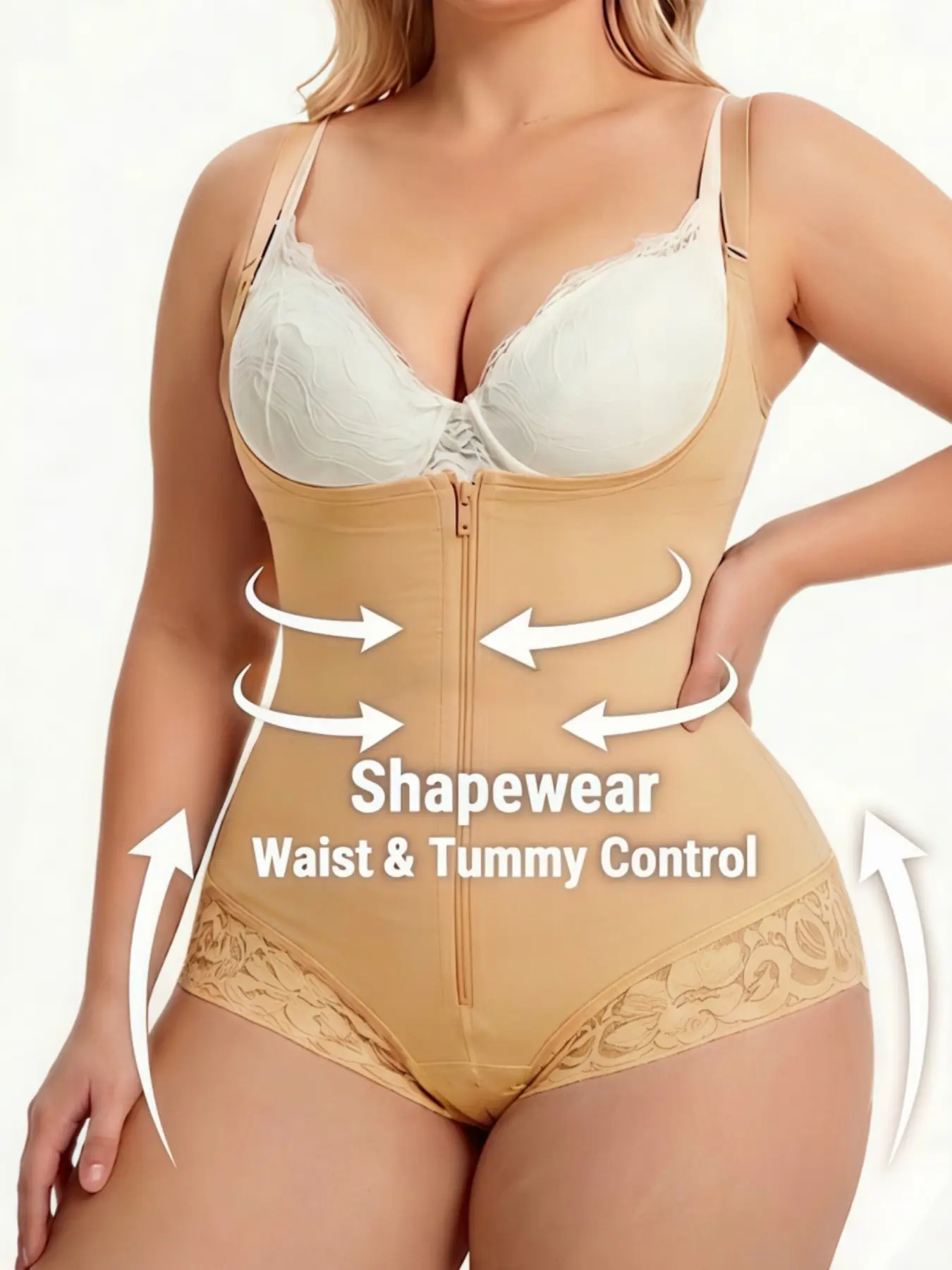 1 Count Women's Postpartum Colombian Shapewear, Fajas, Butt Lifting And Tummy Control Compression Fit Shaperwear Bodysuit, Professional Body Shaper for Smooth Curves, Versatile Shaperwear Jumpsuit Foundation, Suitable For Daily Or Party