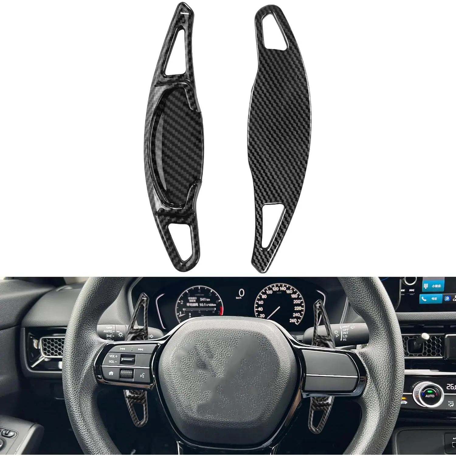 Paddle Shift Extension Cover Set, Black Accessories Compatible with Honda 11th Gen Civic (2022-2024), Accord/CR-V (2023-2024) & 10th Gen Civic