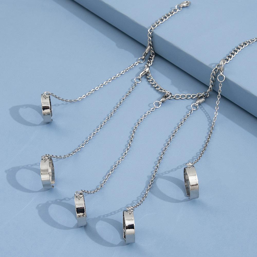 Chain Punk Wrist Ring Skeleton Bracelet For Men Ring Charm Bohemian Couple Emo Fashion Jewelry Pulsera Mujer 2023 Ladies New