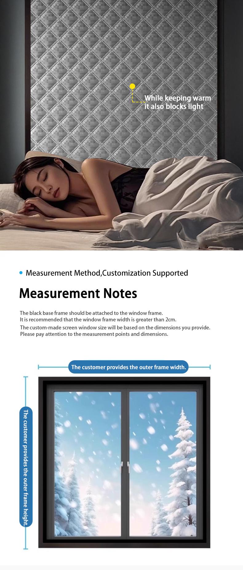 Hook & Loop Thermal Curtain – Extra-Thick Insulated & Soundproof, Multi-Functional Energy-Saving Sliding Barn Door & Window Cover, Easy to Install, Warm in Winter & Cool in Summer