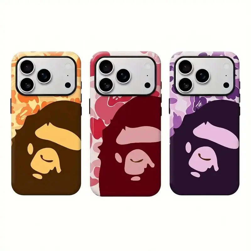 BAPE Ape Head Phone Cases Suitable for iPhone 17-13 ProMax/Plus