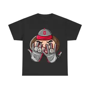 Ohio State Buckeyes Champion Ring Tshirt, College Football Tee,Playoff National Champions Ring Red Crew, Game Day Wear Black Classic