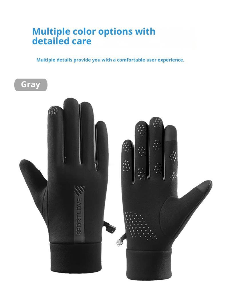 BIGWIG Women's Winter Warm Fleece-Lined Touchscreen Gloves, Waterproof Touchscreen Gloves with Fingertips, Non-Slip, Cold-Proof, and Windproof Gloves, Warm Sports Gloves, Suitable for Outdoor Running, Cycling, and Skiing