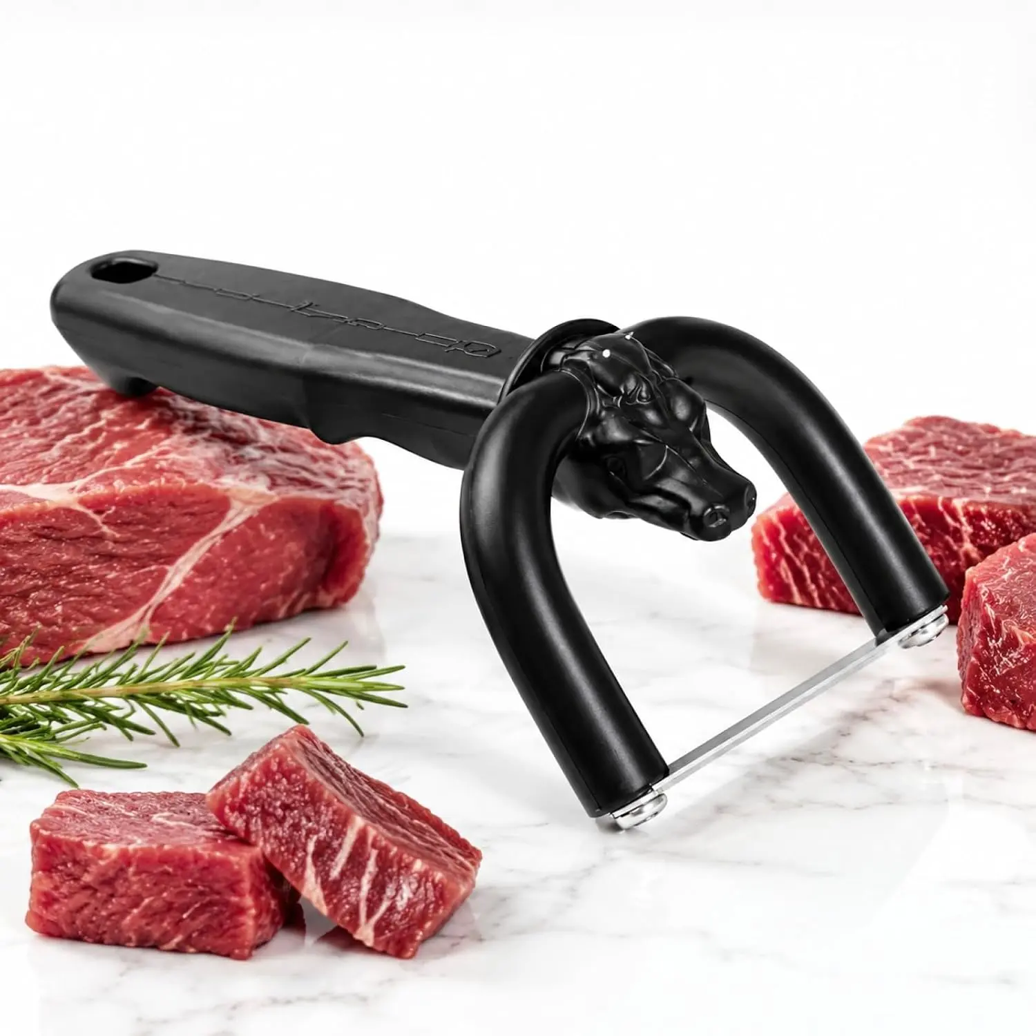 Beef & Pork Slicer, Handheld Meat Fat Trimming Knife, Ergonomic Meat Cutting Tool for Butchering, Meat Preparation & Home Kitchen Use