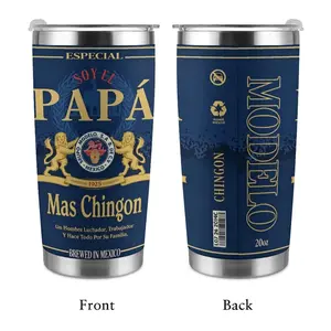 "Soy El Papá Más Chingon" Father's Day Gift: 20/40oz Tumbler, Mexican Pride Inspired Stainless Steel Travel Mug, Insulated Cup with Lid, Funny Latino Dad Quote Tumbler, Perfect Father's Day & Birthday Gift for Him, Dad & Husband