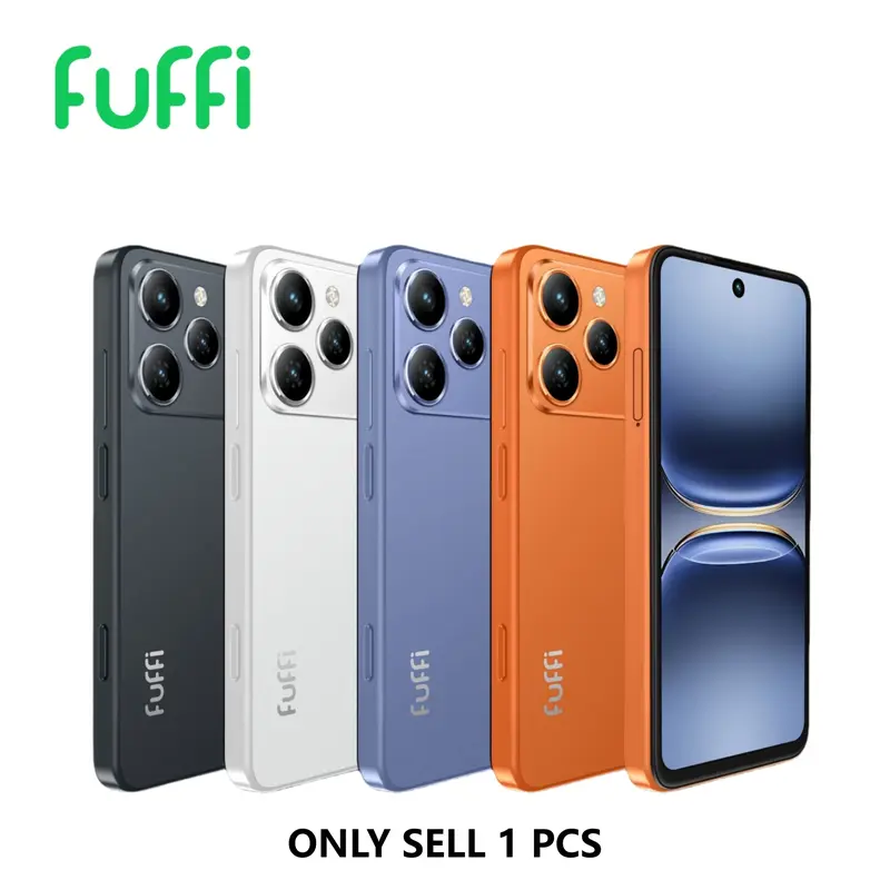Fuffi スマートフォン本体 ブラック FUFFI Smartphone with 6.56-Inch HD Screen, Dual SIM and Dual 4G