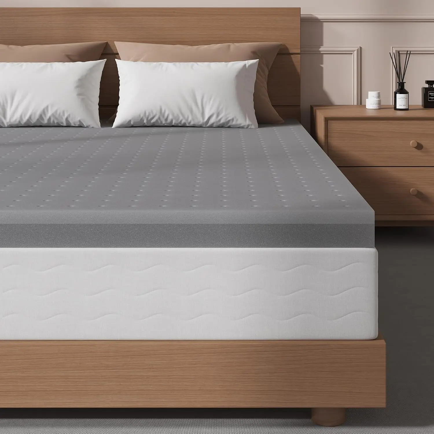 Extra Firm Mattress Topper Queen Size 2 Inch - Extra Hard Memory Foam Bed Topper Pressure Relief - Cooling High-Density Foam Mattress Pad - No Odor, CertiPUR-US Certified, Back Side Sleepers