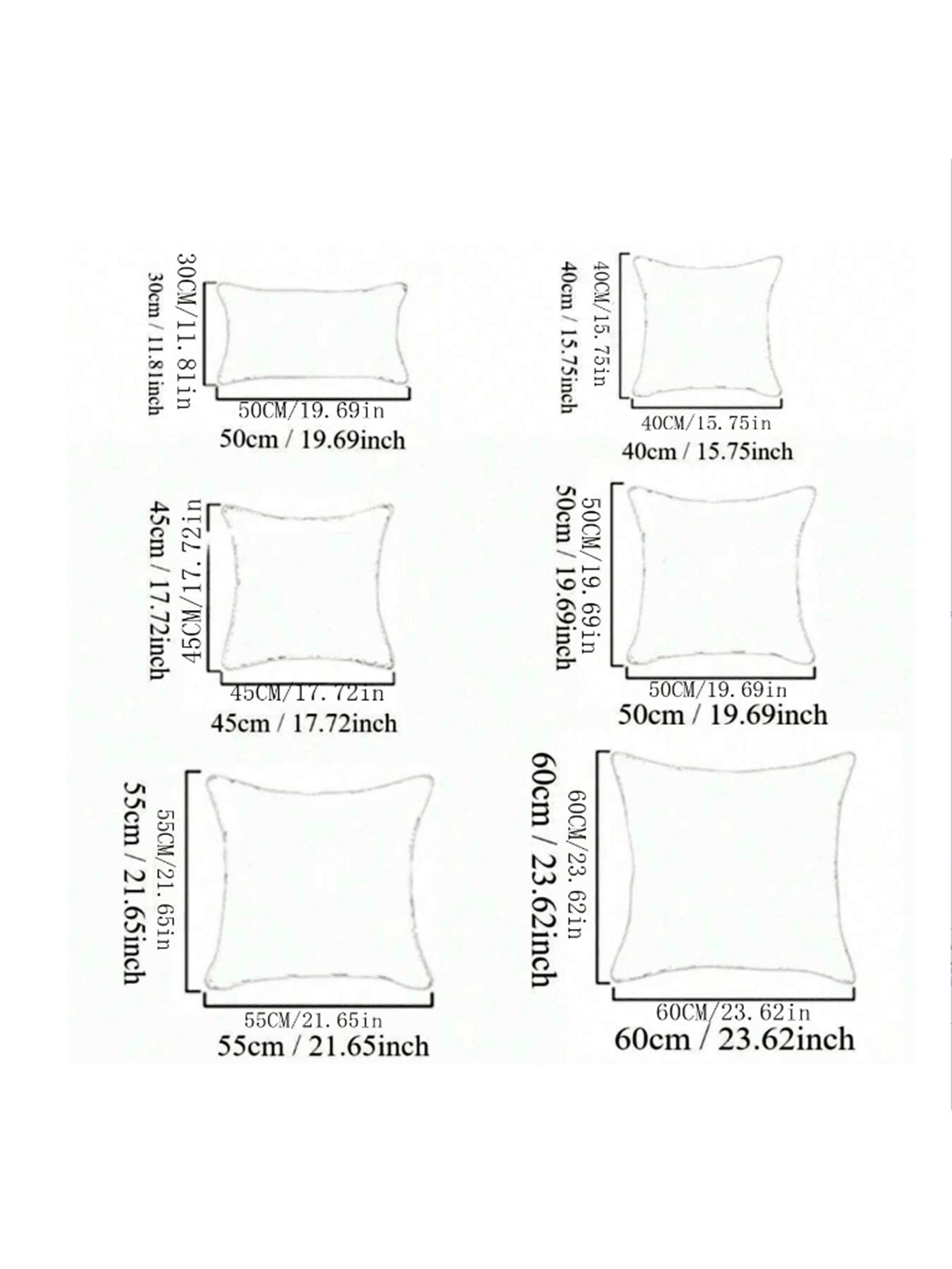 Multi-Size Microfiber Pillow Insert, Soft Cushion Core for Sofa & Bedroom, Durable Polyester Filling, Medium Mattress Feel, Soft Memory Foam