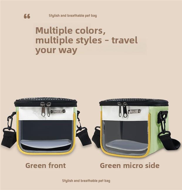 Hamster Pet Travel Bag Lightweight Breathable Chinchilla Hedgehog Small Pet Supplies Cross-Border Portable Carrying Handbag for Small Animals