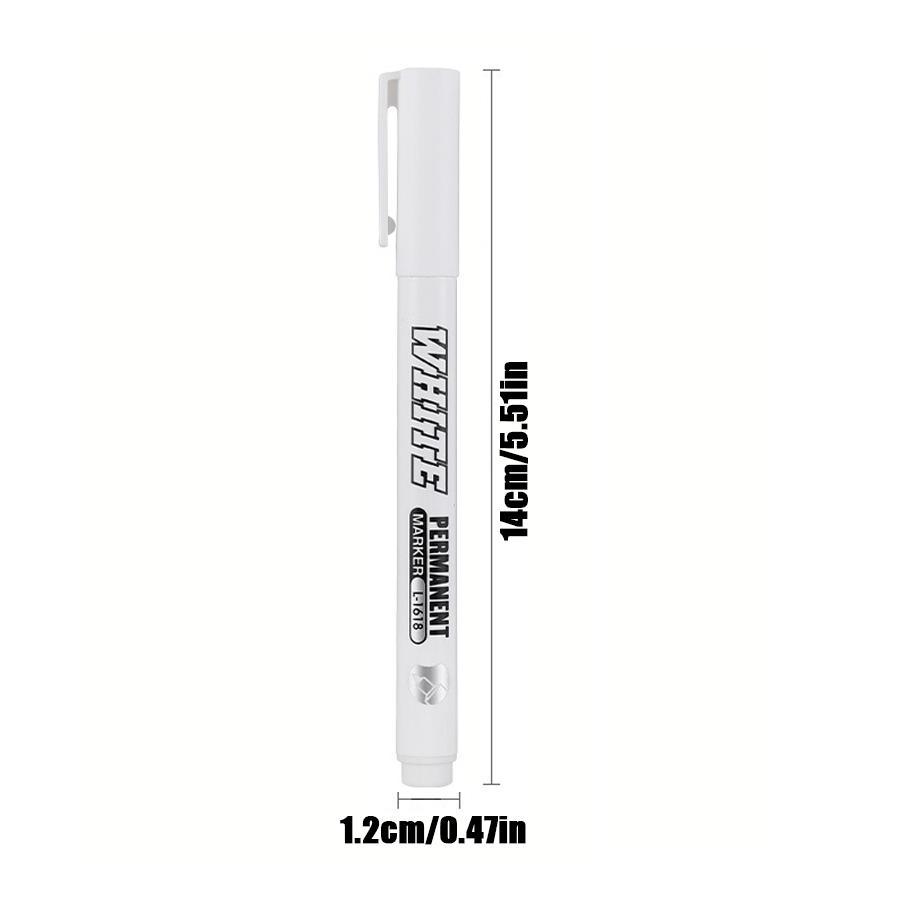 White Ink Marker Pen, 1/2/3/4/5 Counts Quick-Dry Waterproof Paint Marker Pen, Permanent Oil Marker, Stationery Supplies for Home, School and Office #GLOBAL PICKS
