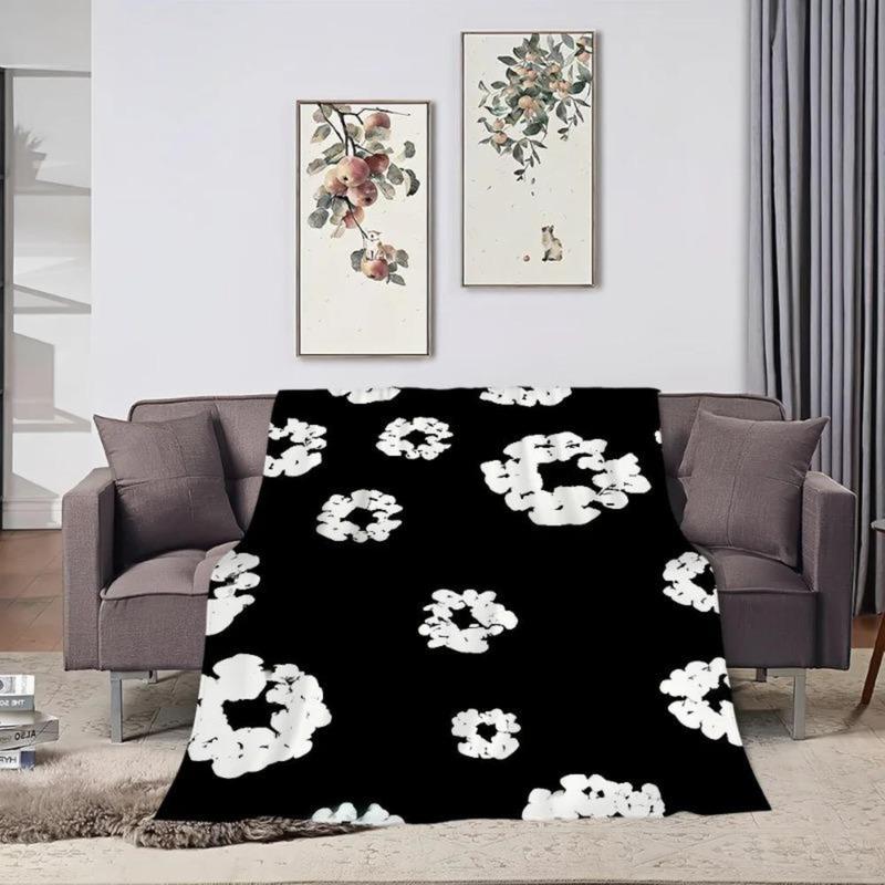 Luxury Comfort Soft Plush Blanket D-Denim for Sofa Fashion Living Room Office Bedroom Travel Gift Single-sided T-Tears Printed