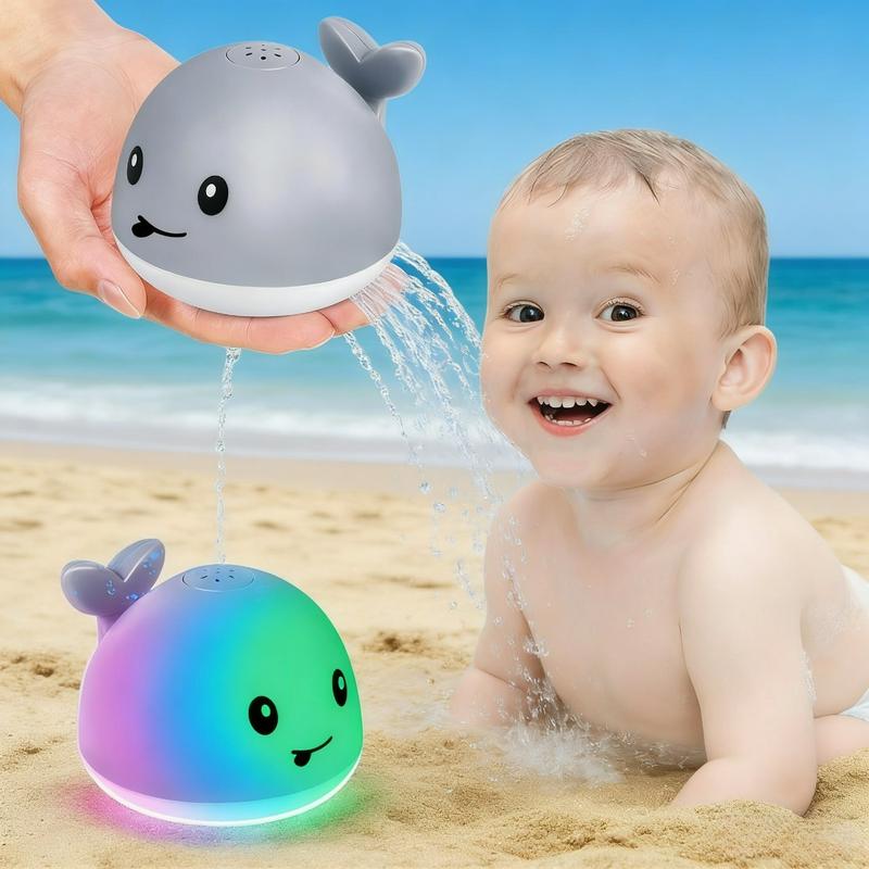 Light-Up Whale Bath Toy Sprinkler | Bathtub Fountain Pool Toy for Toddlers 1-3 Years Old