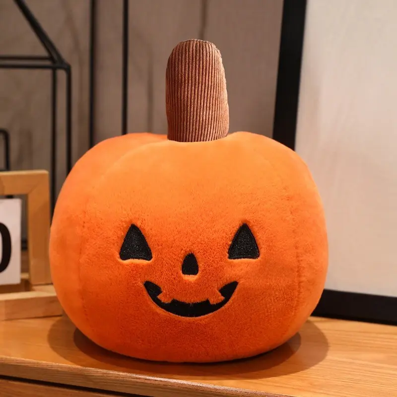 Halloween Devil Pumpkin Plush Pillow, Living Room Sofa Decor, Festive Atmosphere Ornament, Soft Plush Figurine, Perfect for Holiday Season