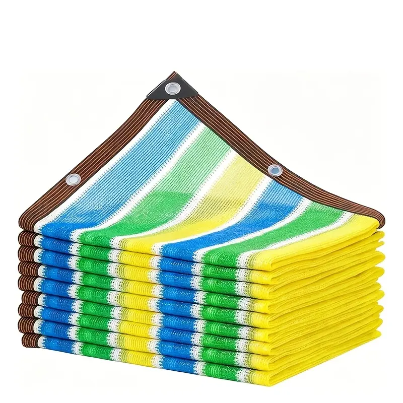 Colorful outdoor sunshade net, encrypted breathable insulation net, durable and UV resistant, suitable for camping, balconies, pavilions, gardens, courtyards, plant sunshade sails, chicken coops, porches, dog houses