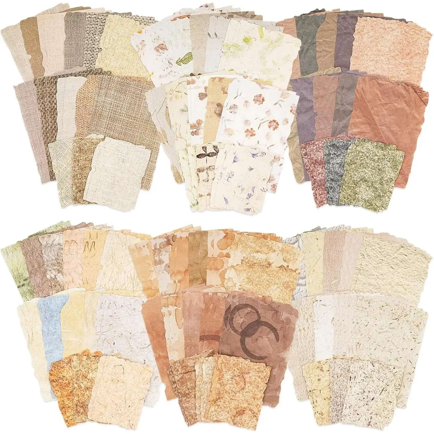 168 Sheets Scrapbook & Embossed Textured Paper Assorted Set,6 Pack Mixed Special Papers for Scrapbooking,Planner,Bullet Junk Journal Supplies,Collage Card Embellishment,Christmas Party Gifts,Hand Tools Kits