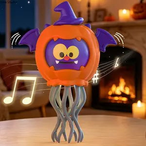 Halloween Dancing Pumpkin Toy – Electric Crawling Trick-or-Treat Prop with Lights & Sound, Funny Animated Spooky Pumpkin Doll, Interactive Halloween Party Decoration for Kids, Home & Yard Decor