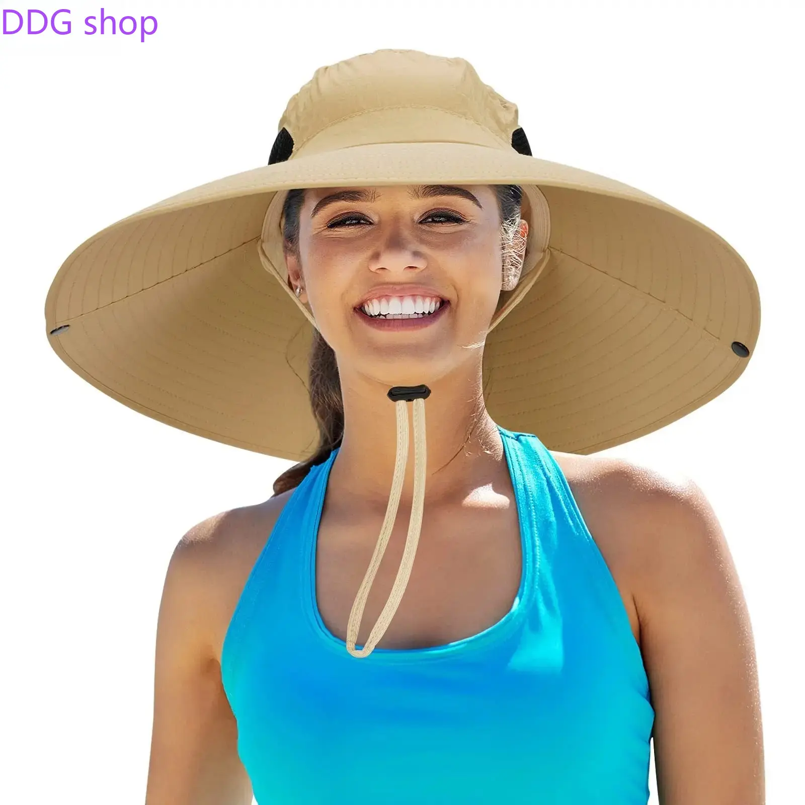 Cross-border outdoor women wide-brimmed sun hat bucket hat fishing hiking camping fashion trend bucket hat summer