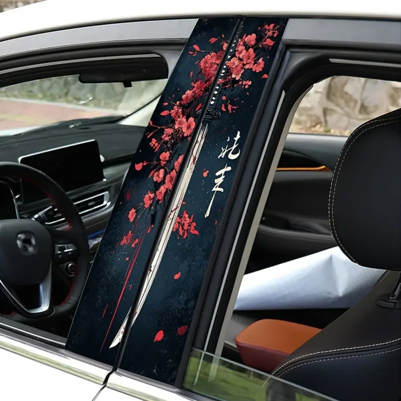 Japanese Cherry Blossom Car Decals - Waterproof And Scratch-Proof Vinyl Stickers, Car Window Sticker, Easy to Apply, Suitable for All Vehicles Including Cars - Floral Designs for Fans of Japanese Culture And Artistic Stickers