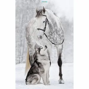 2D FLAT5D DIY Full Drill Diamond Painting Horse Wolf Cross Stitch Embroidery Mosaic KitSpark Your Inner Artist: DIY Diamond Painting Kits for Creative Joy & Stunning Art!